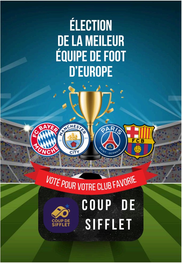 Visuel du projet Coup de Sifflet, une application de vote sportif